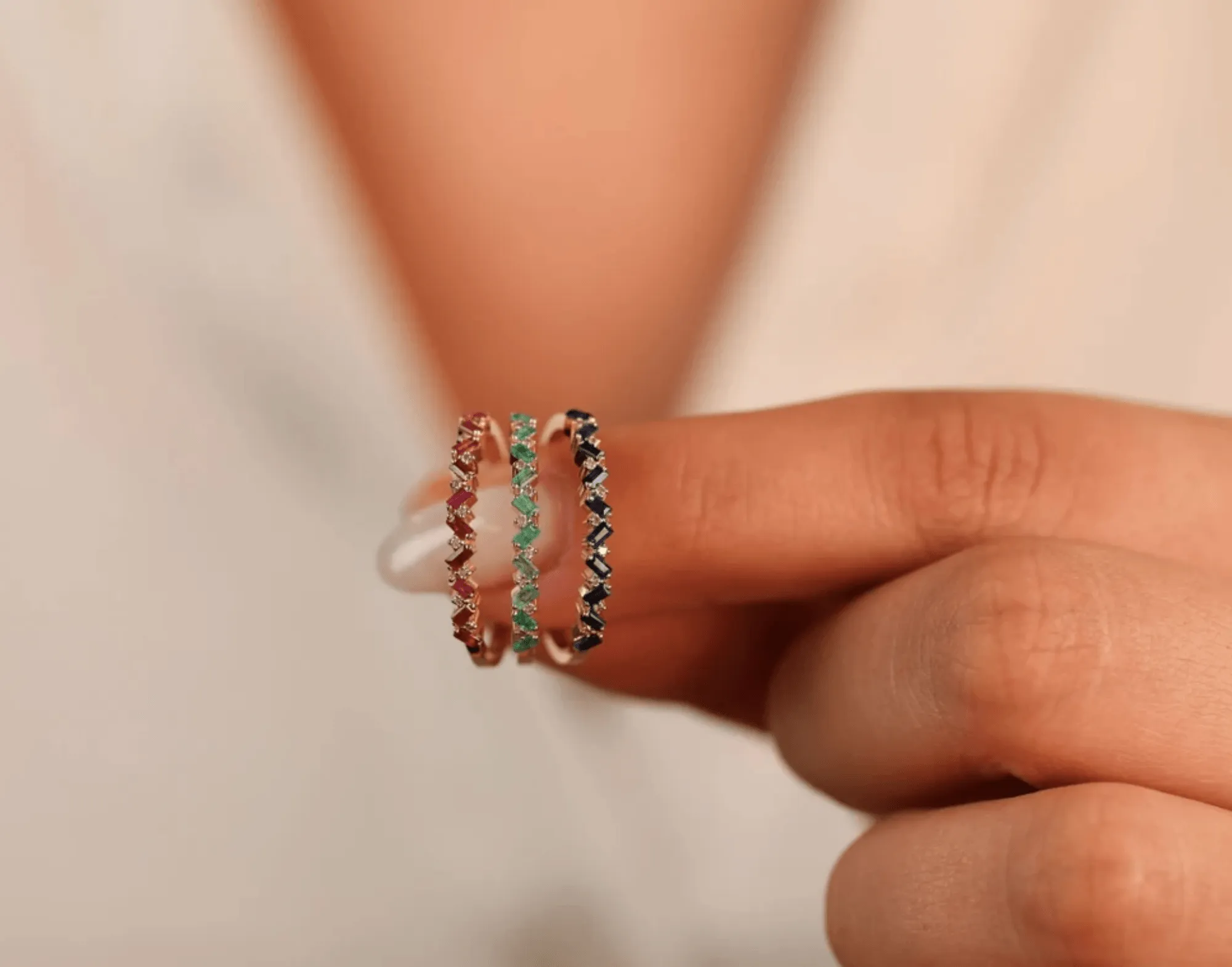 Sapphire and Diamond Garland Ring, Fallon SARAHELISE