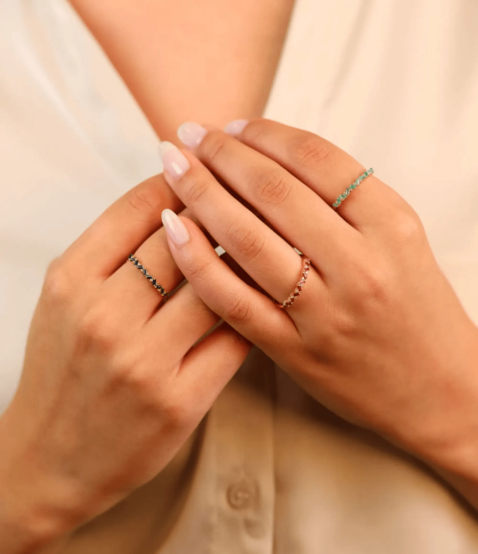 Sapphire and Diamond Garland Ring, Fallon SARAHELISE