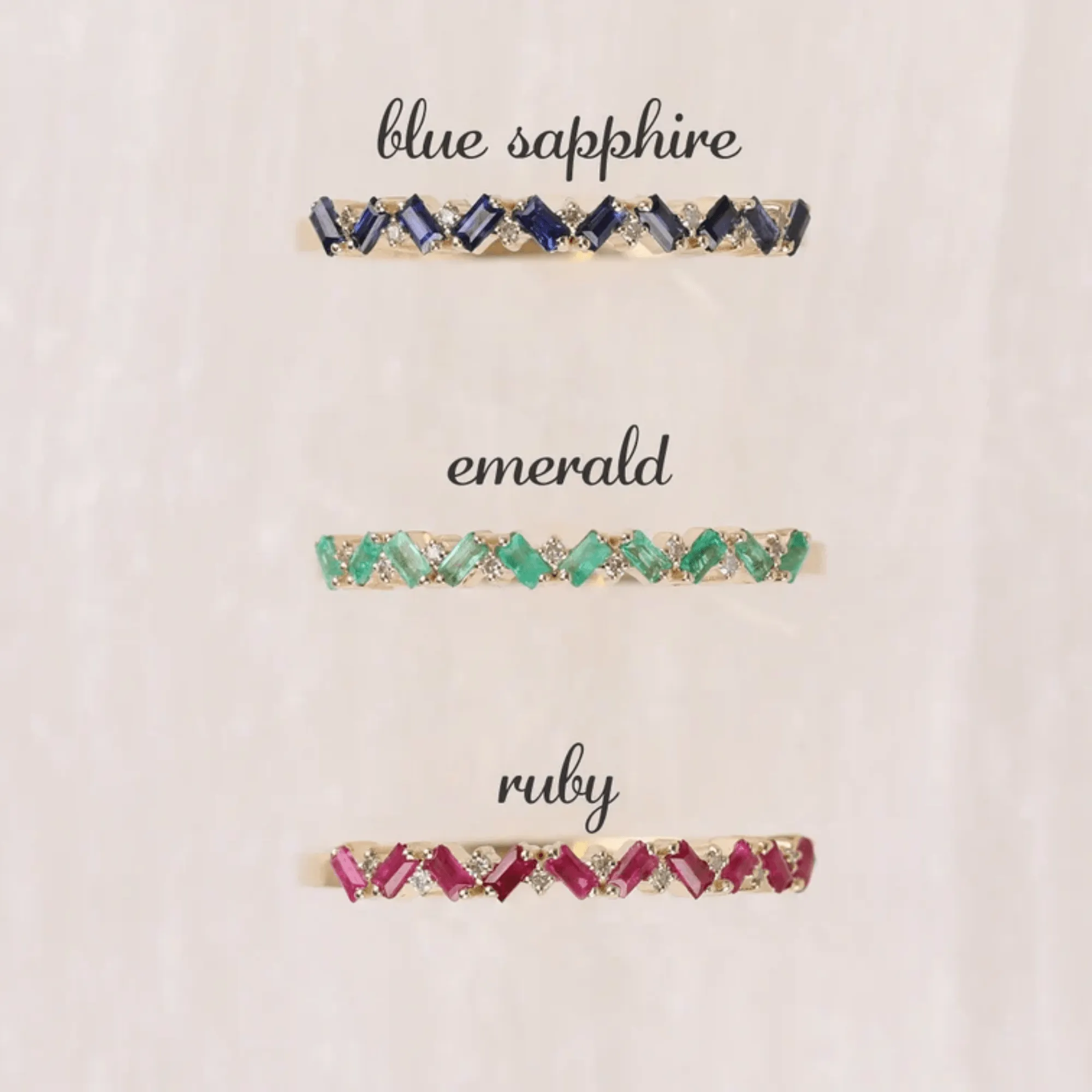 Sapphire and Diamond Garland Ring, Fallon SARAHELISE