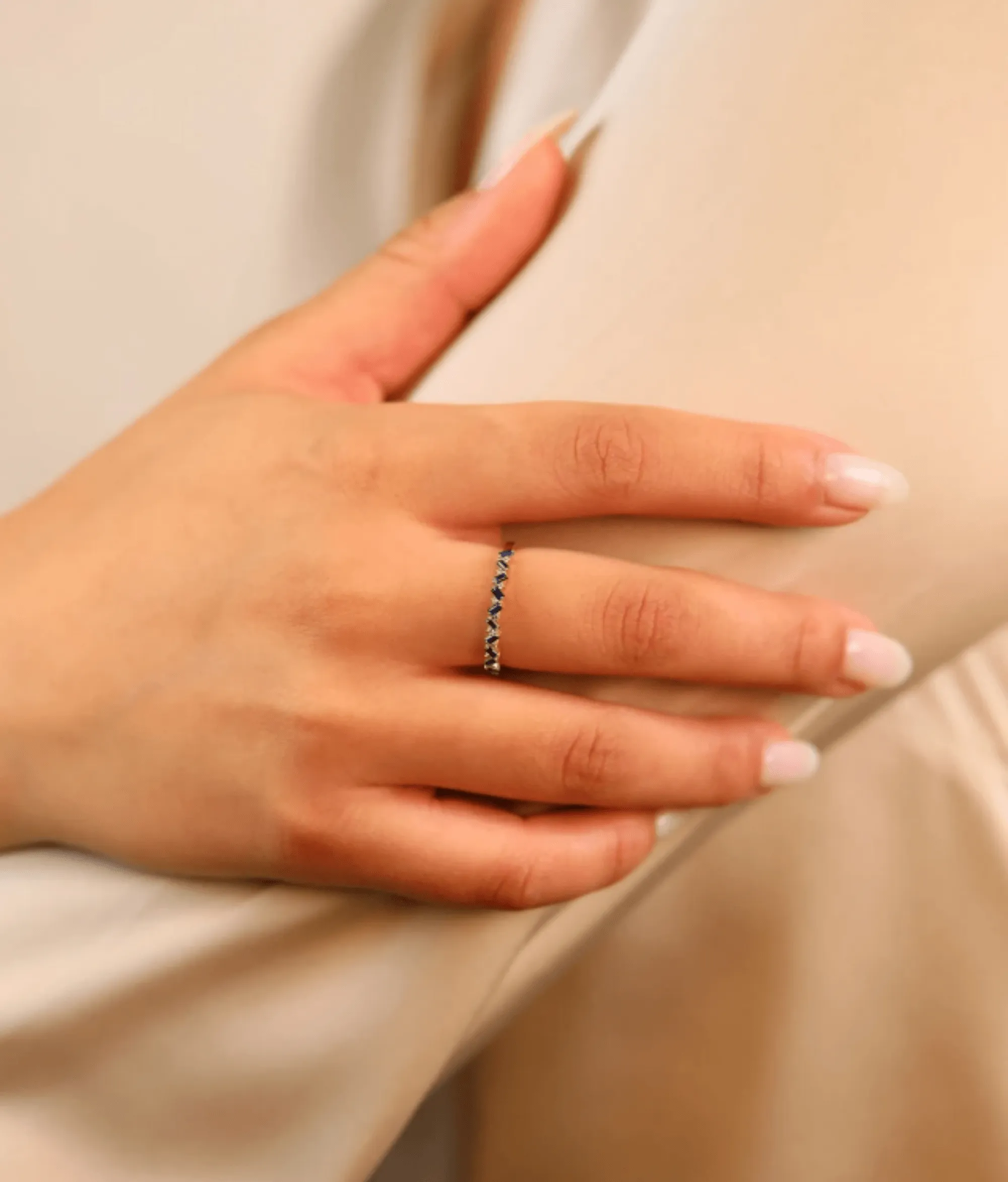 Sapphire and Diamond Garland Ring, Fallon SARAHELISE
