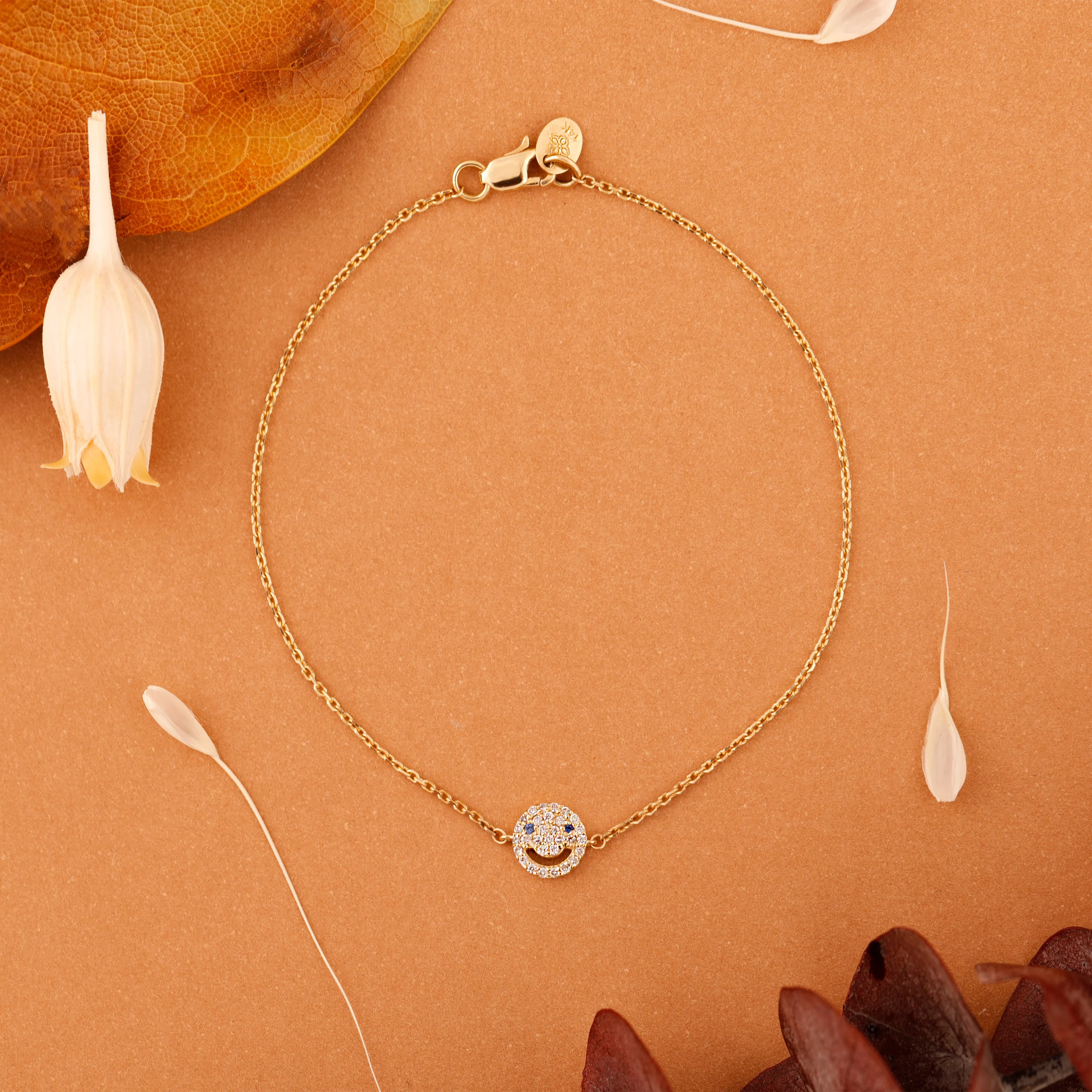 Sapphire Diamond Happy Face Bracelet, Joy SARAHELISE