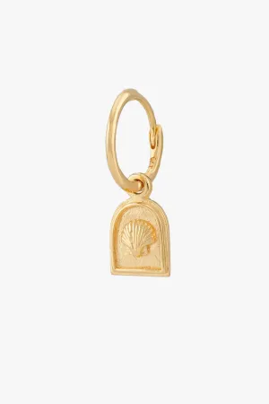 Scallop Medallion Hoop Gold Plated Wildthings Collectables