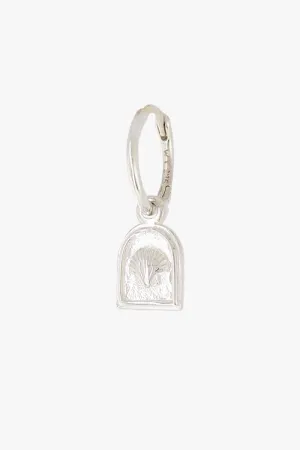 Scallop Medallion Hoop Silver Wildthings Collectables