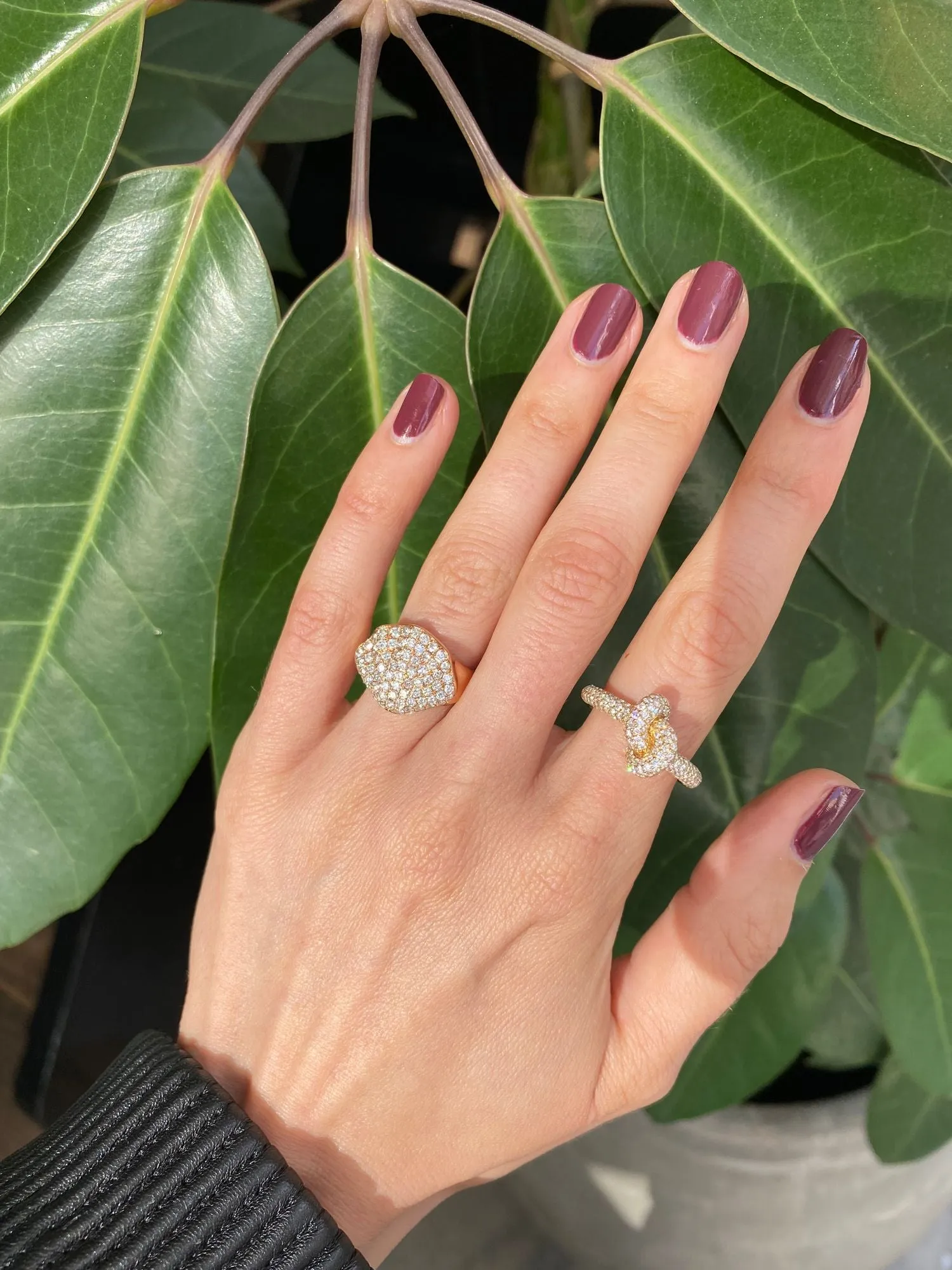 Seashell Dream 18K Gold, Rosegold or Whitegold Ring w. Diamonds