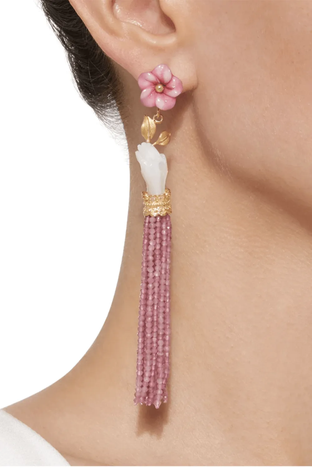 Short Bloom Earrings - Rose