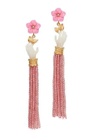 Short Bloom Earrings - Rose