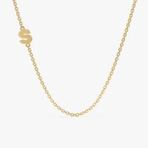 Side Initial Necklace, Celine SARAHELISE