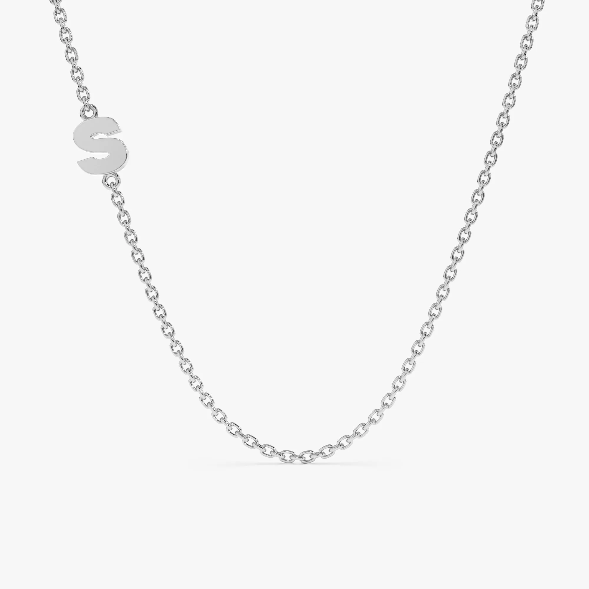 Side Initial Necklace, Celine SARAHELISE