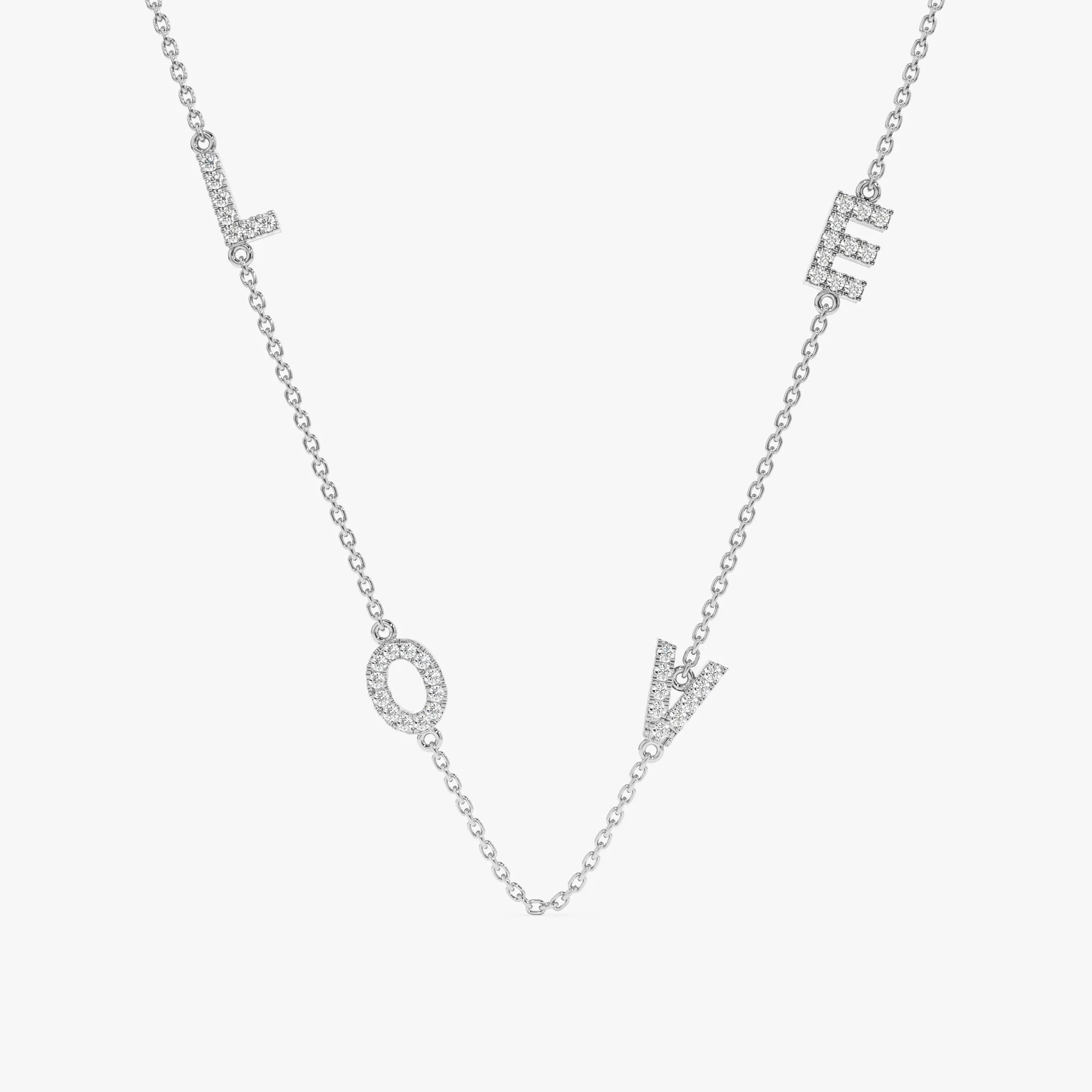 Sideways Love Diamond Necklace, Amora SARAHELISE