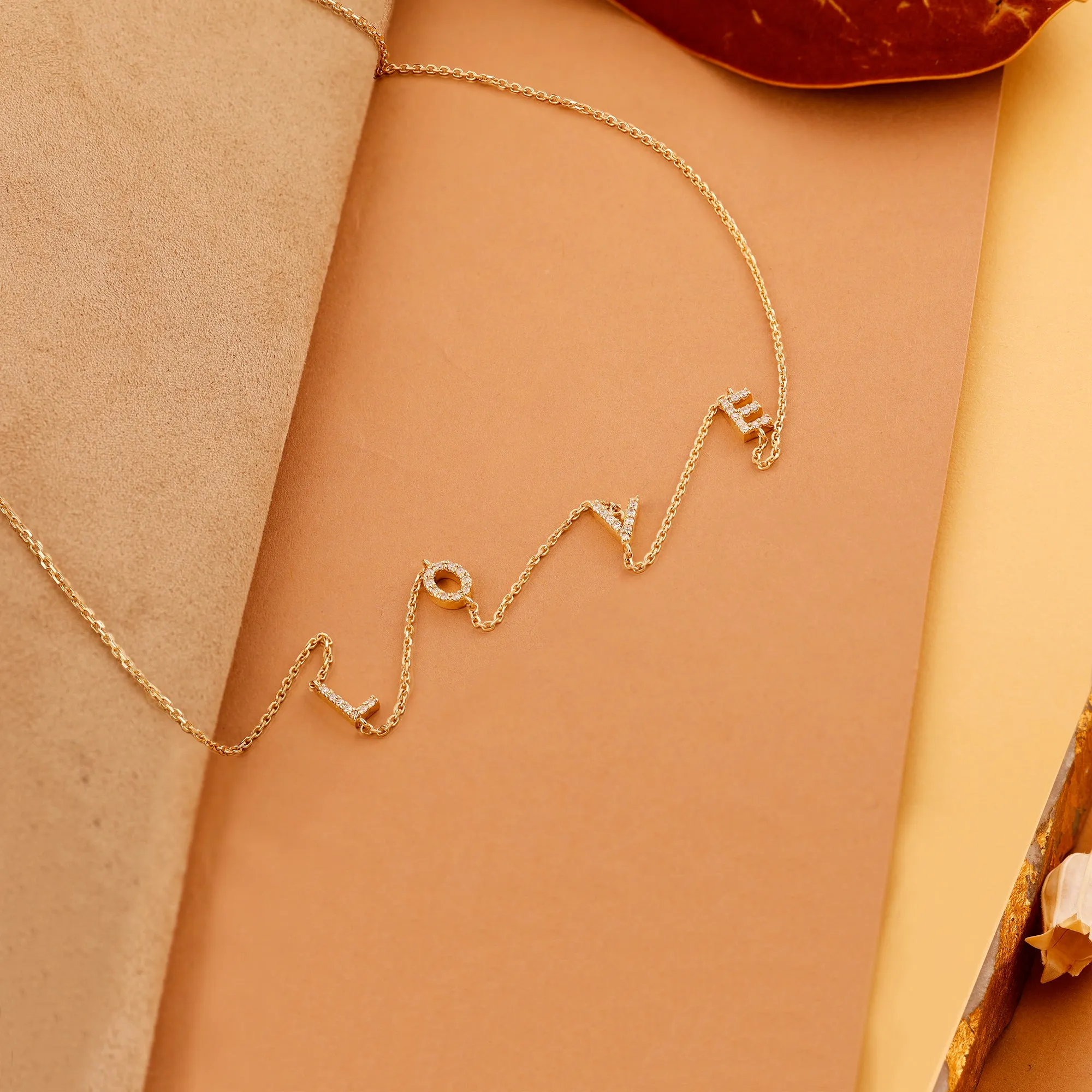 Sideways Love Diamond Necklace, Amora SARAHELISE
