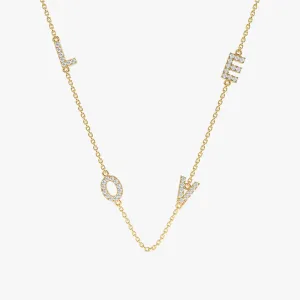 Sideways Love Diamond Necklace, Amora SARAHELISE