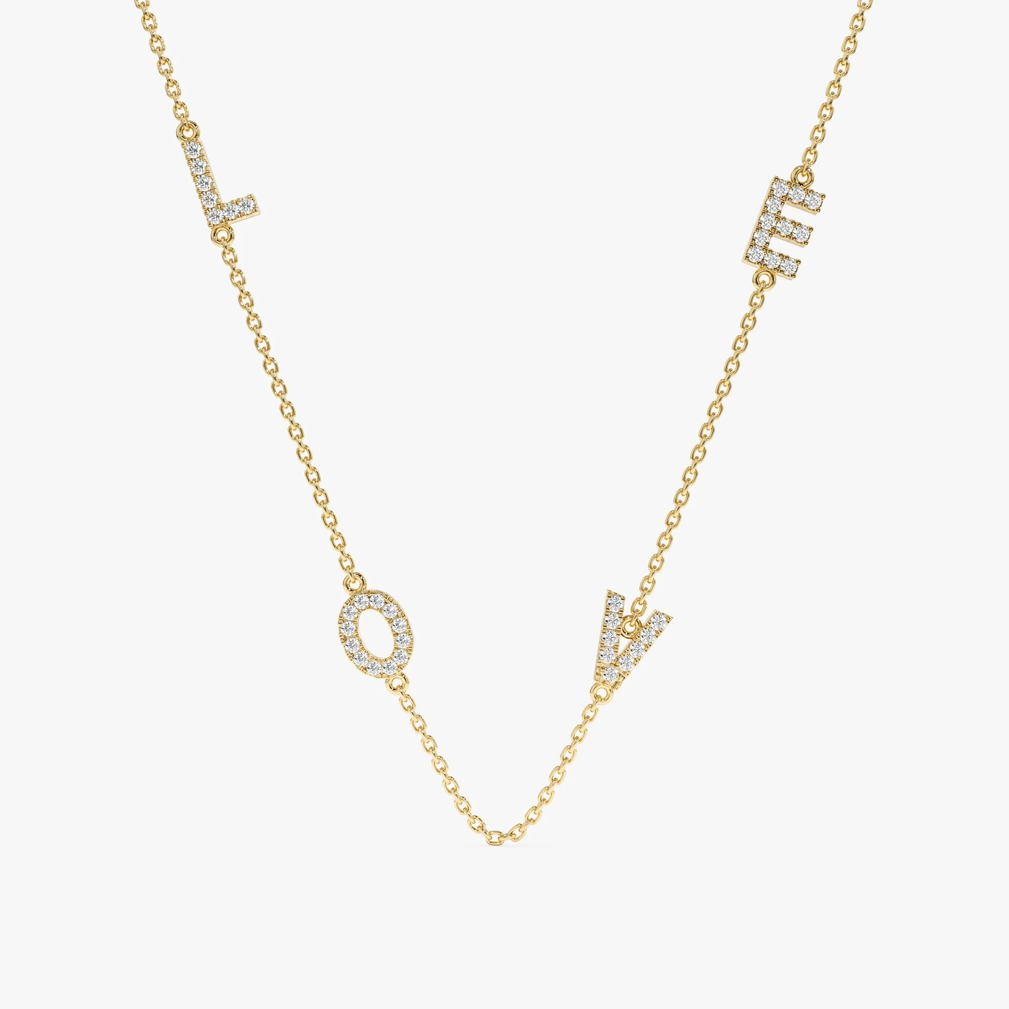 Sideways Love Diamond Necklace, Amora SARAHELISE