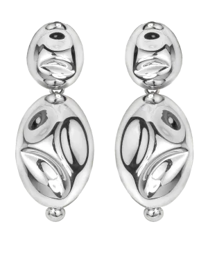Silver Puerto Two-Drop Earrings