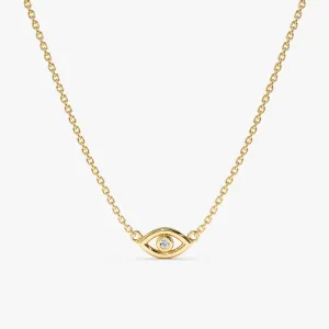 Single Diamond Lucky Eye Necklace, Elena SARAHELISE