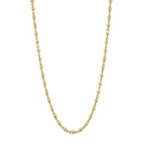 Single Stone 18K Yellow Gold Rosary Chain Necklace Croghans