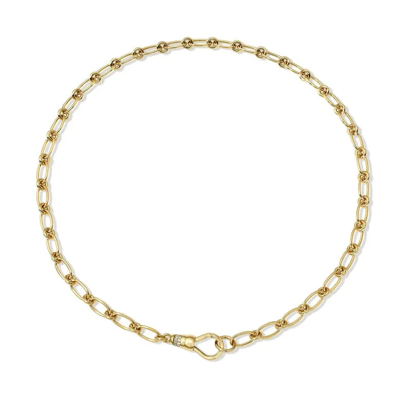 Single Stone Lo Fob Chain Necklace Croghans
