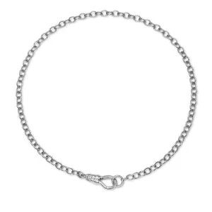 Single Stone Platinum Evren Chain Necklace Croghans