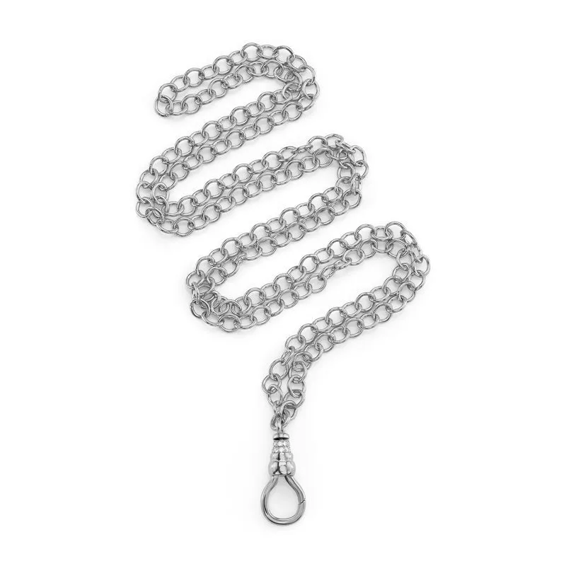Single Stone Platinum Evren Chain Necklace Croghans