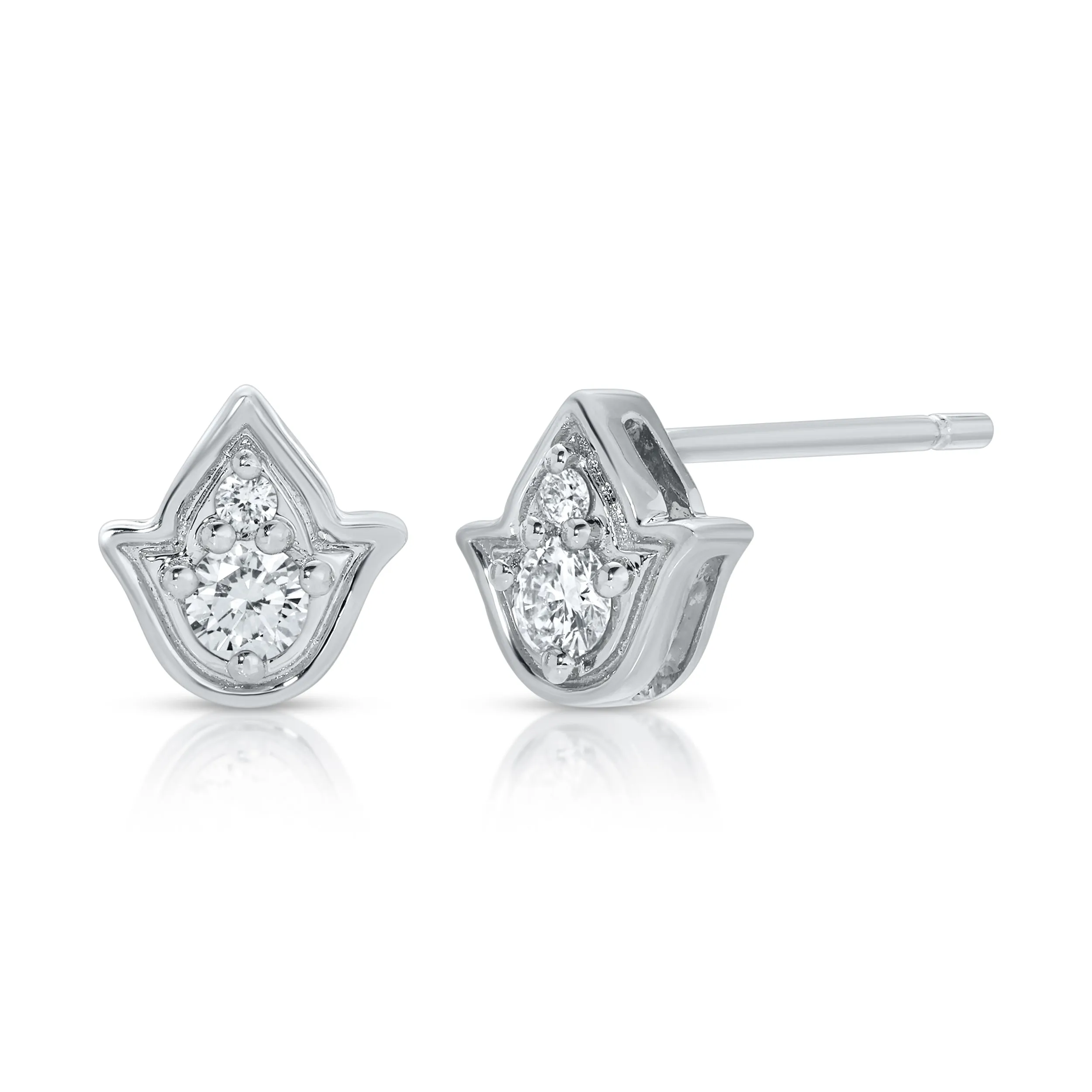 SMALL DIAMOND TULIP STUDS Anita Ko