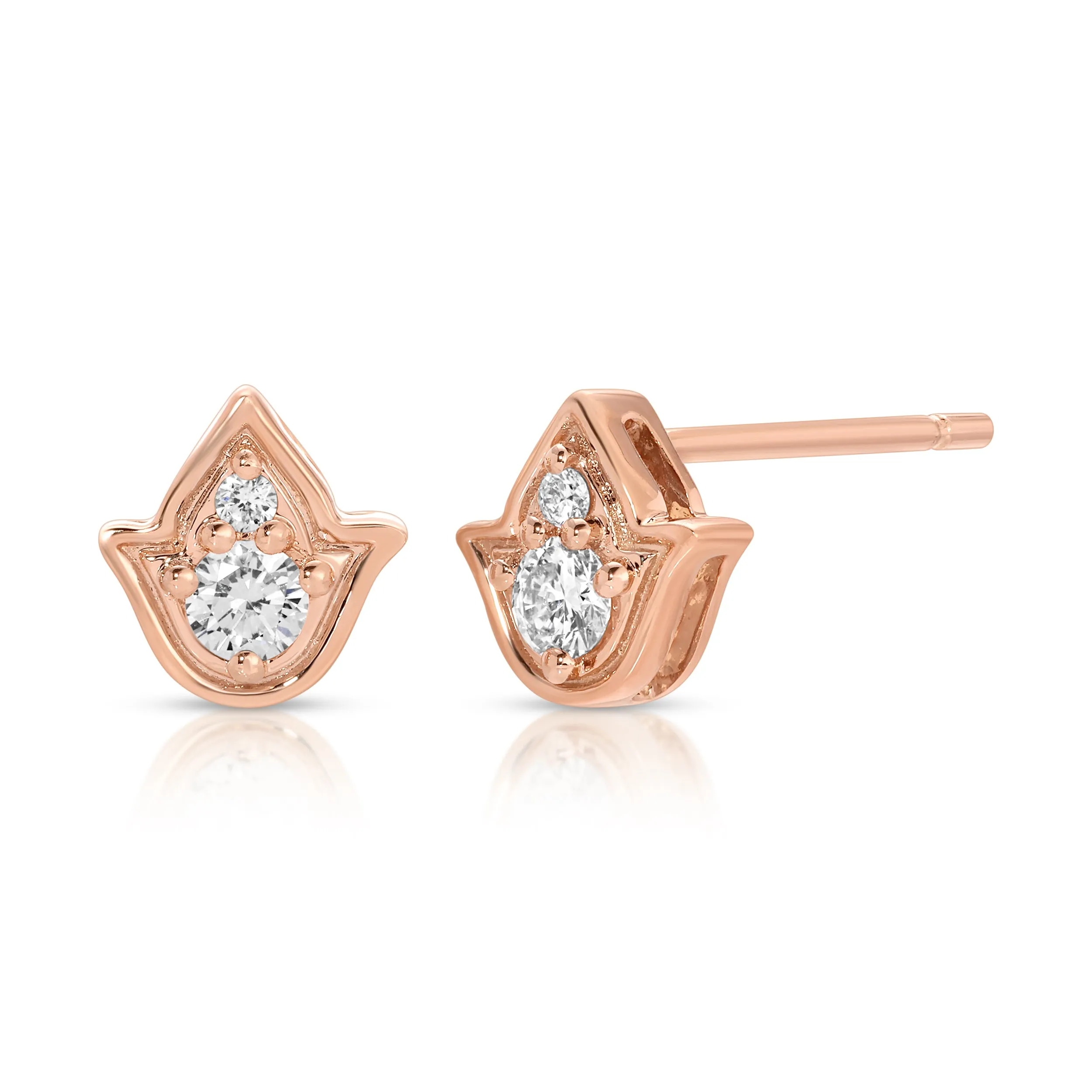 SMALL DIAMOND TULIP STUDS Anita Ko