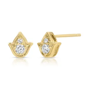 SMALL DIAMOND TULIP STUDS Anita Ko