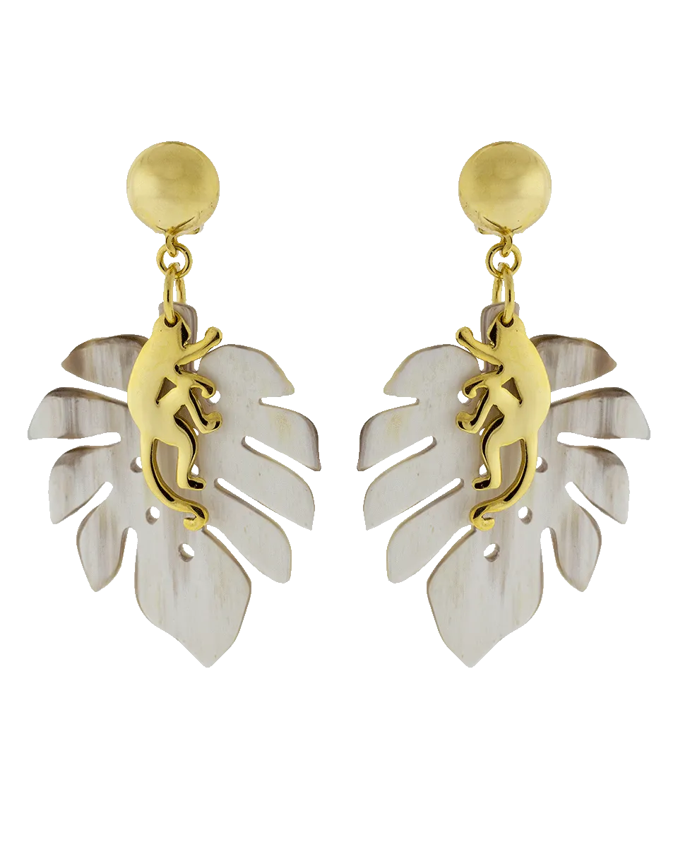 Small Jungle Horn Earrings