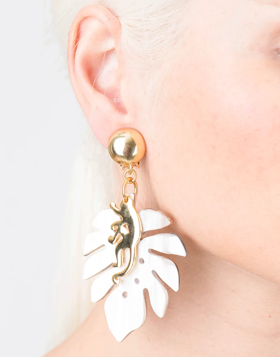 Small Jungle Horn Earrings