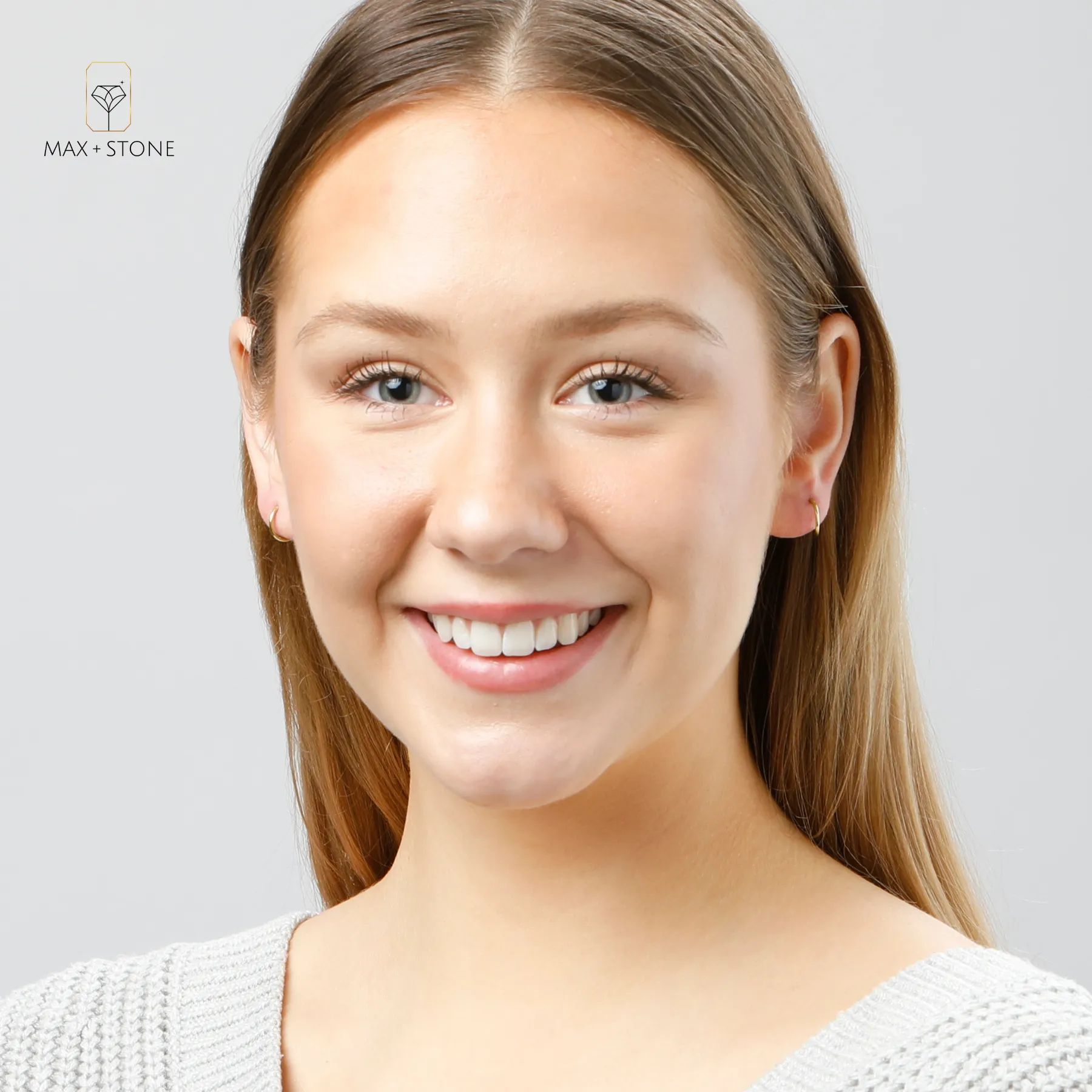 Solid 14k Gold Hoop Earrings 1mm Tube Flex Continuous in 10mm-14mm (0.4-1 Inch) Diameter Gold Hoop Earrings