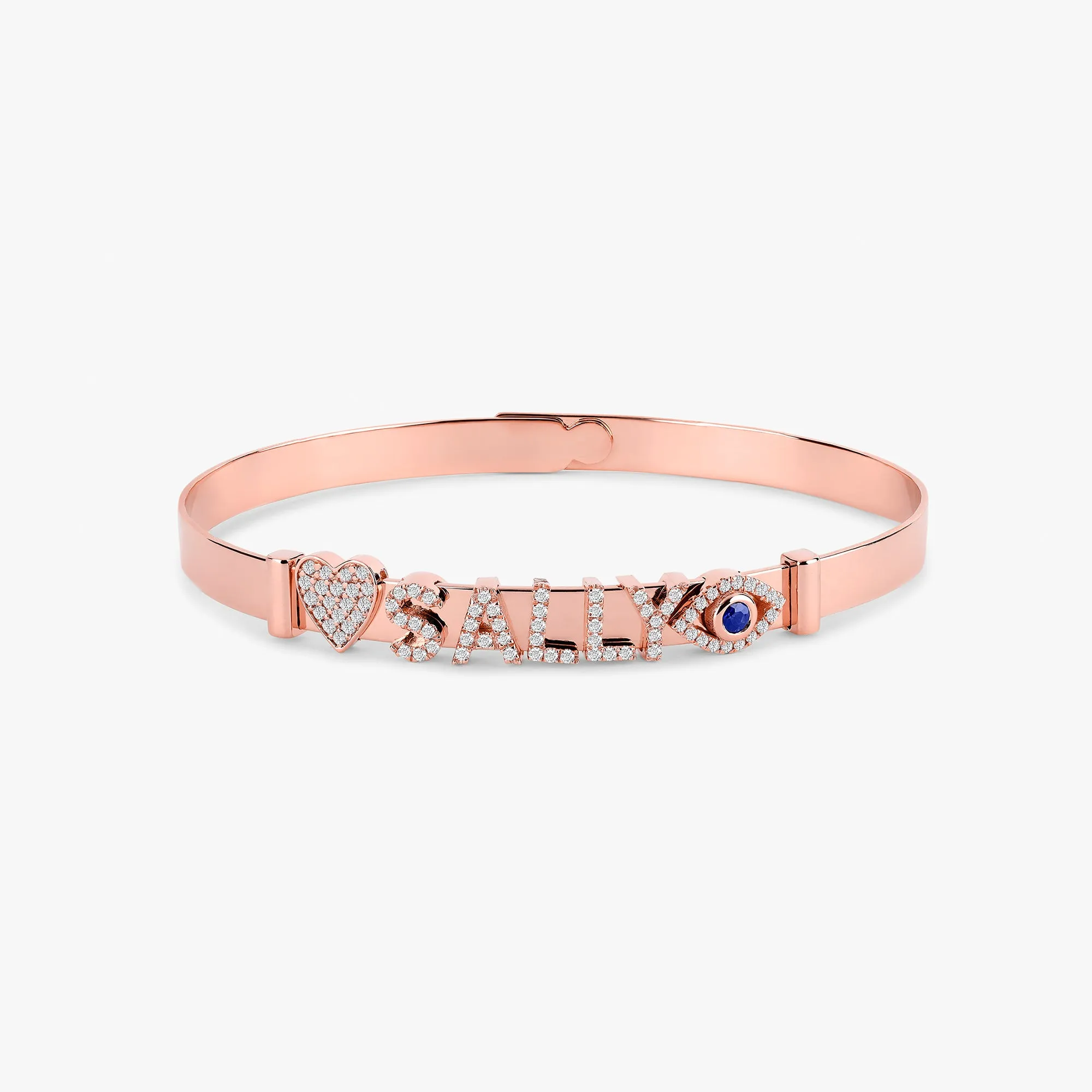 Solid Gold Bangle & Charms, Elsa SARAHELISE