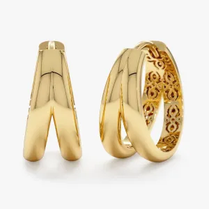 Solid Gold Chevron Earrings, Lori SARAHELISE