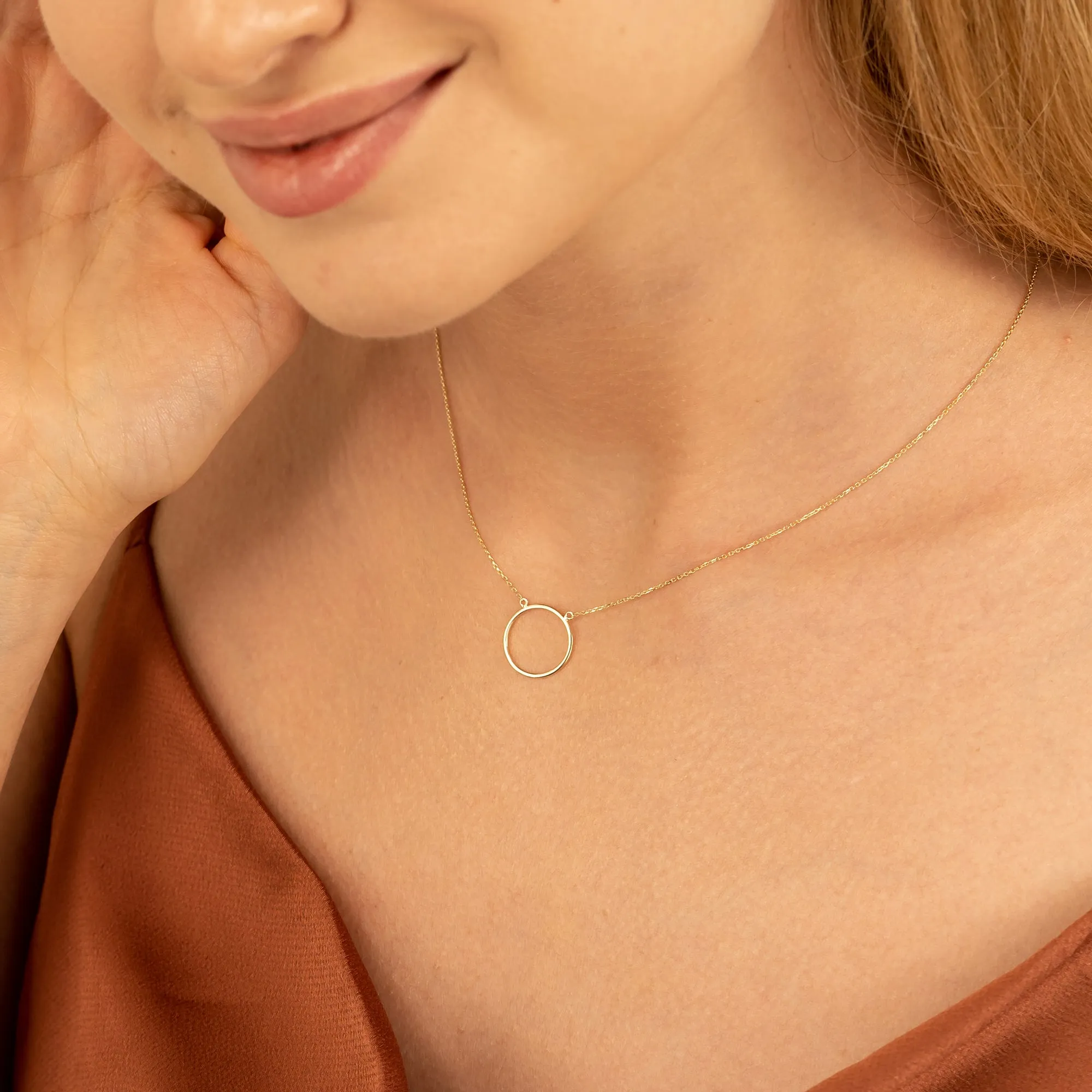 Solid Gold Circle Of Life Necklace, Duda SARAHELISE
