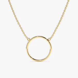 Solid Gold Circle Of Life Necklace, Duda SARAHELISE