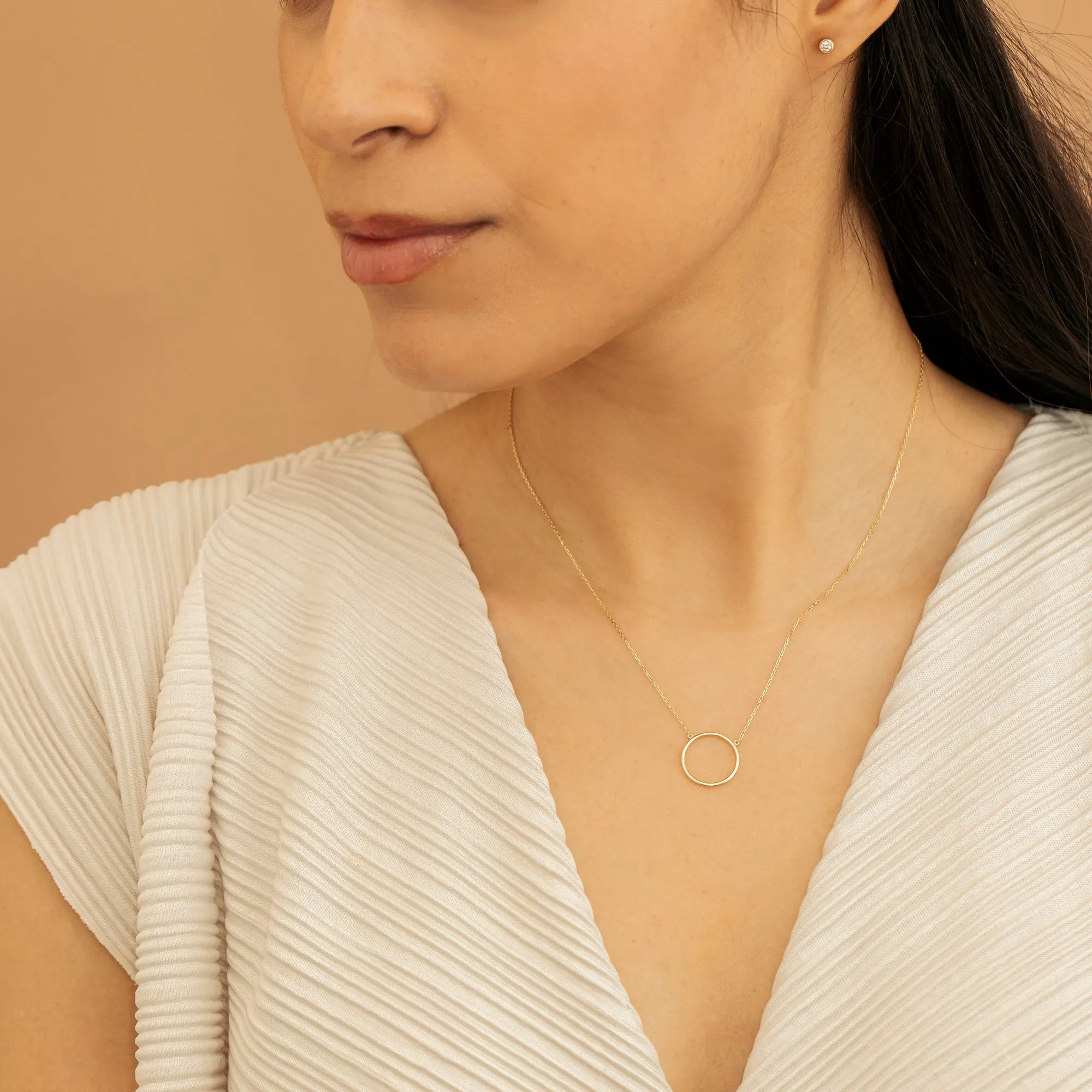 Solid Gold Circle Of Life Necklace, Duda SARAHELISE