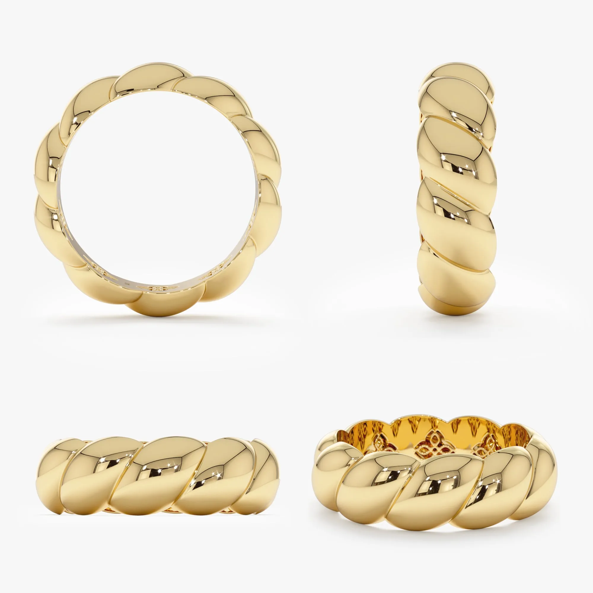 Solid Gold Croissant Ring, Barbara SARAHELISE