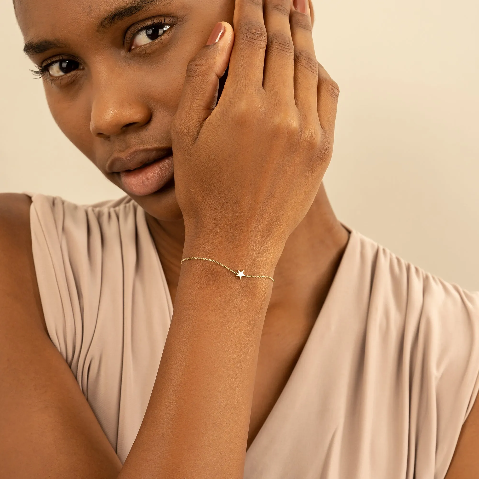 Solid Gold Mini Star Bracelet, Capella SARAHELISE