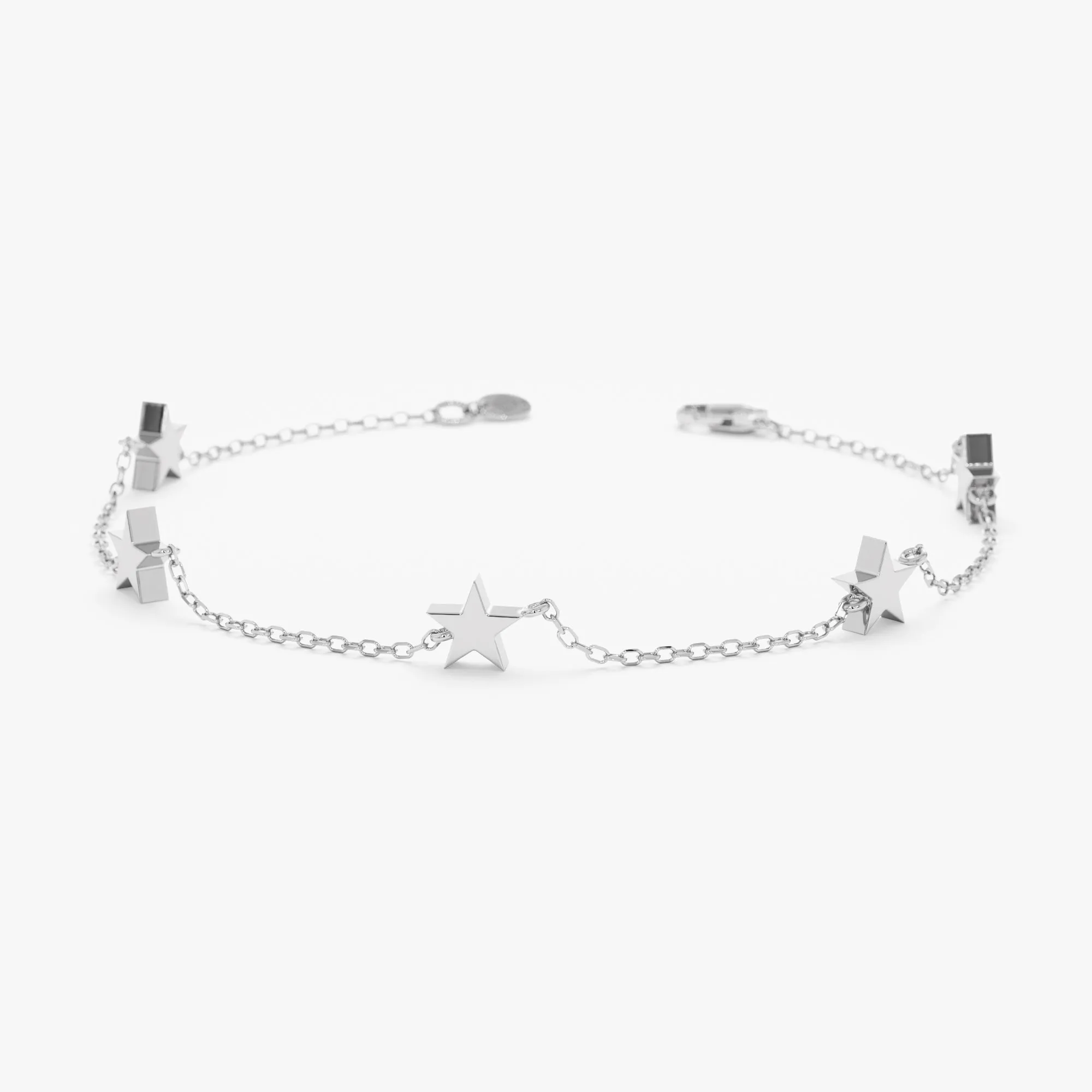 Solid Gold Star Station Bracelet, Stella SARAHELISE