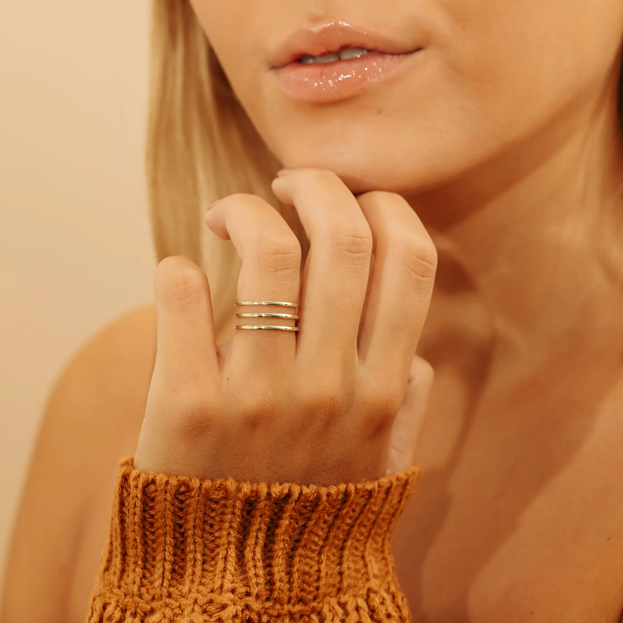 Solid Gold Triple Band, Makenna SARAHELISE