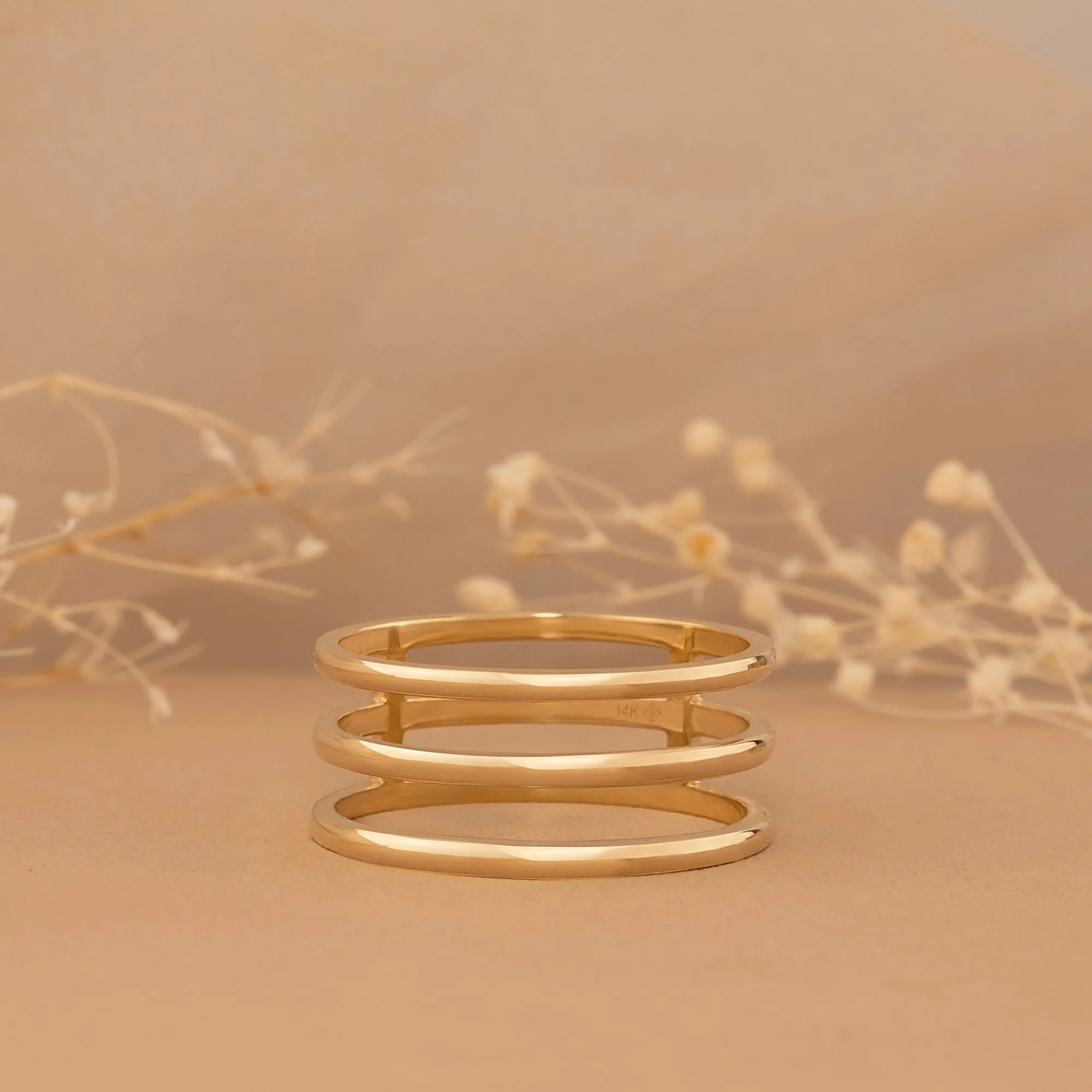 Solid Gold Triple Band, Makenna SARAHELISE