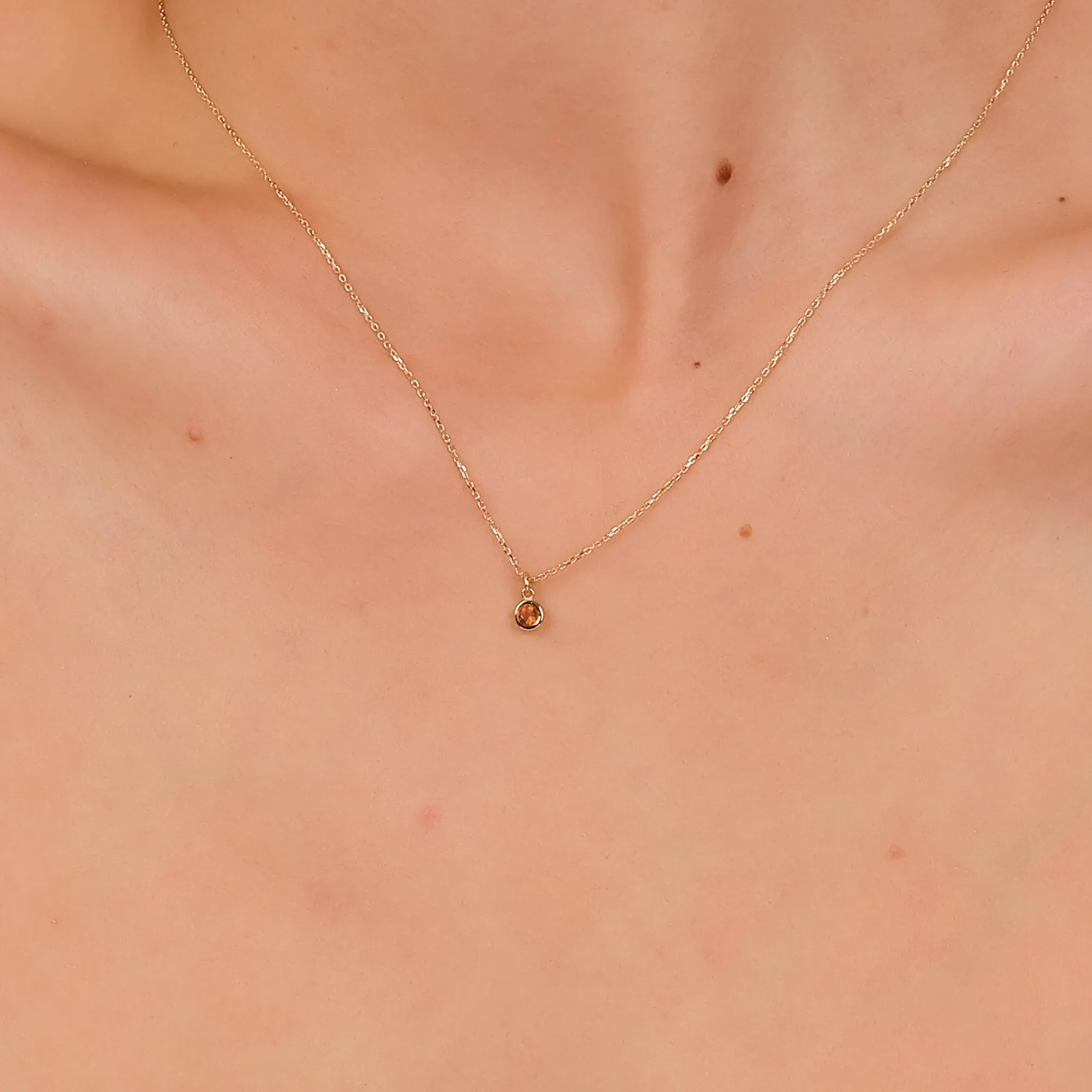 Solitaire Citrine Pendant Necklace, Vienna SARAHELISE