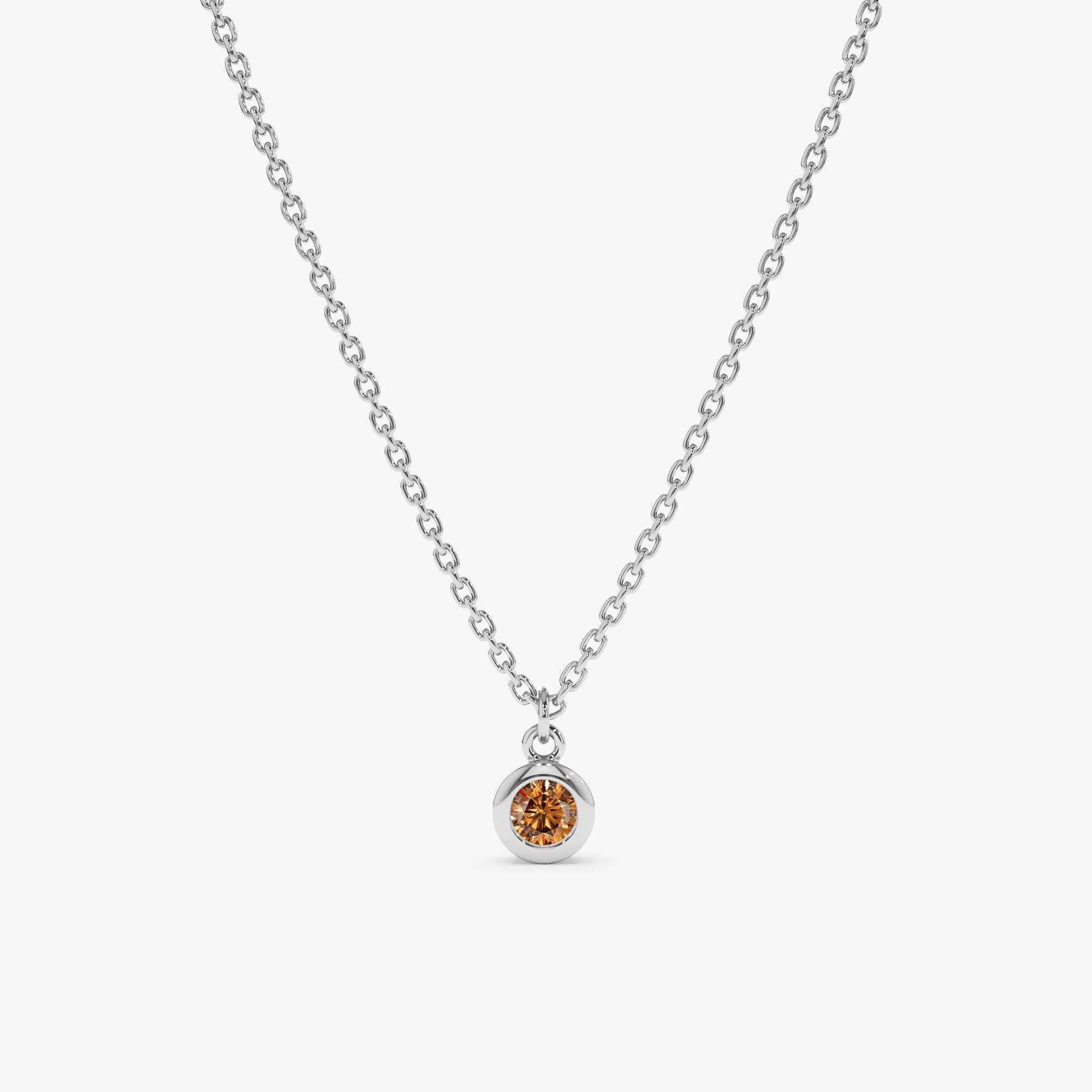 Solitaire Citrine Pendant Necklace, Vienna SARAHELISE