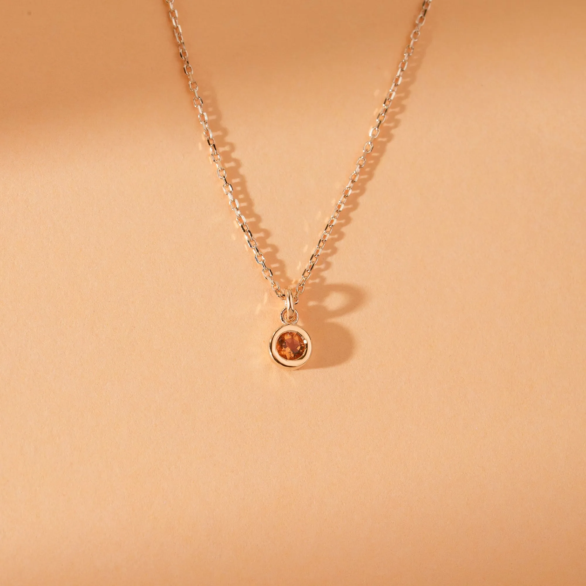 Solitaire Citrine Pendant Necklace, Vienna SARAHELISE