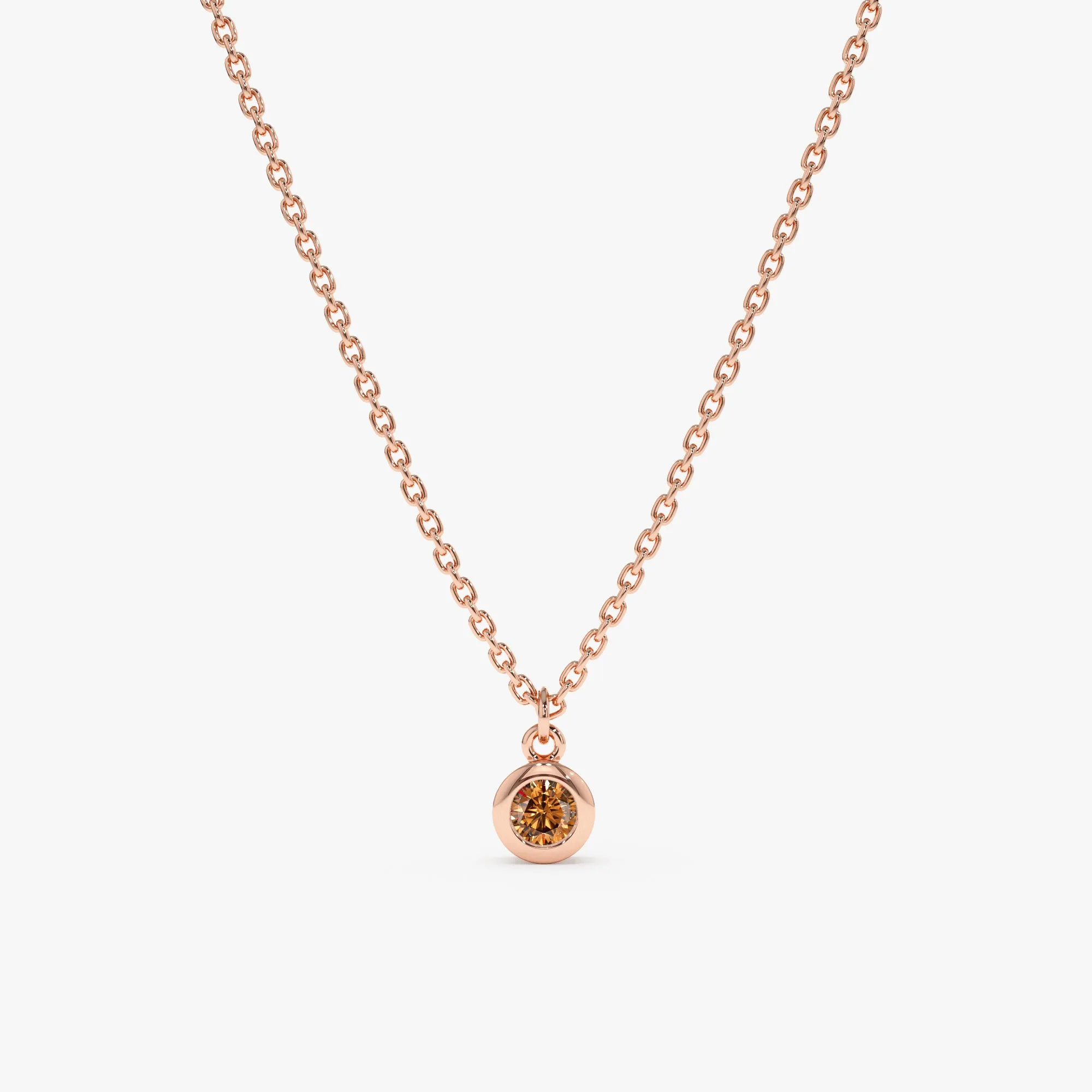 Solitaire Citrine Pendant Necklace, Vienna SARAHELISE