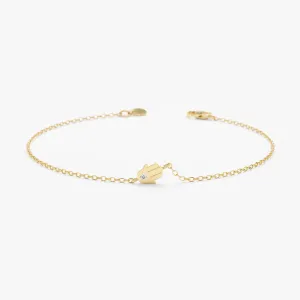 Solitaire Diamond Hamsa Bracelet, Hannah SARAHELISE