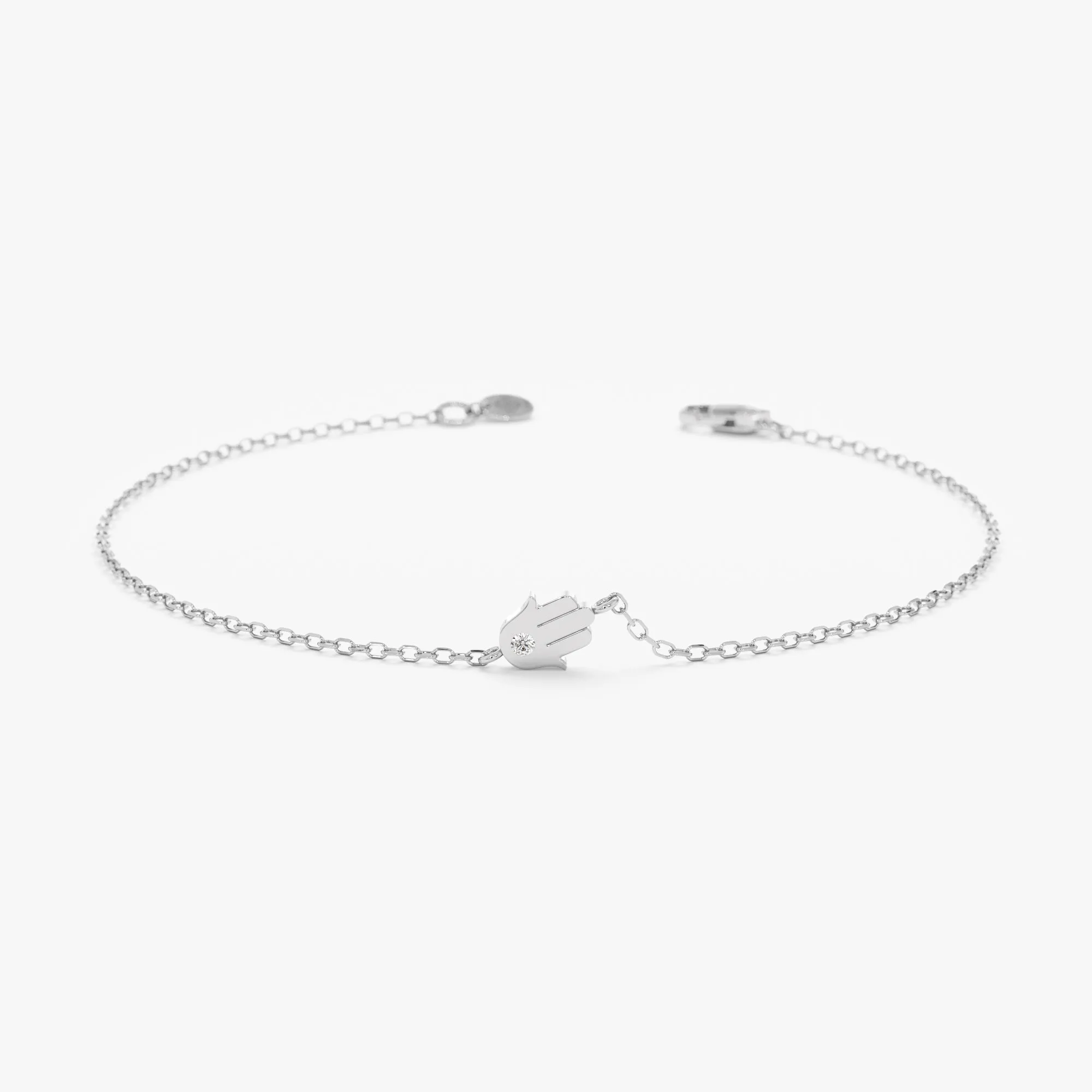 Solitaire Diamond Hamsa Bracelet, Hannah SARAHELISE