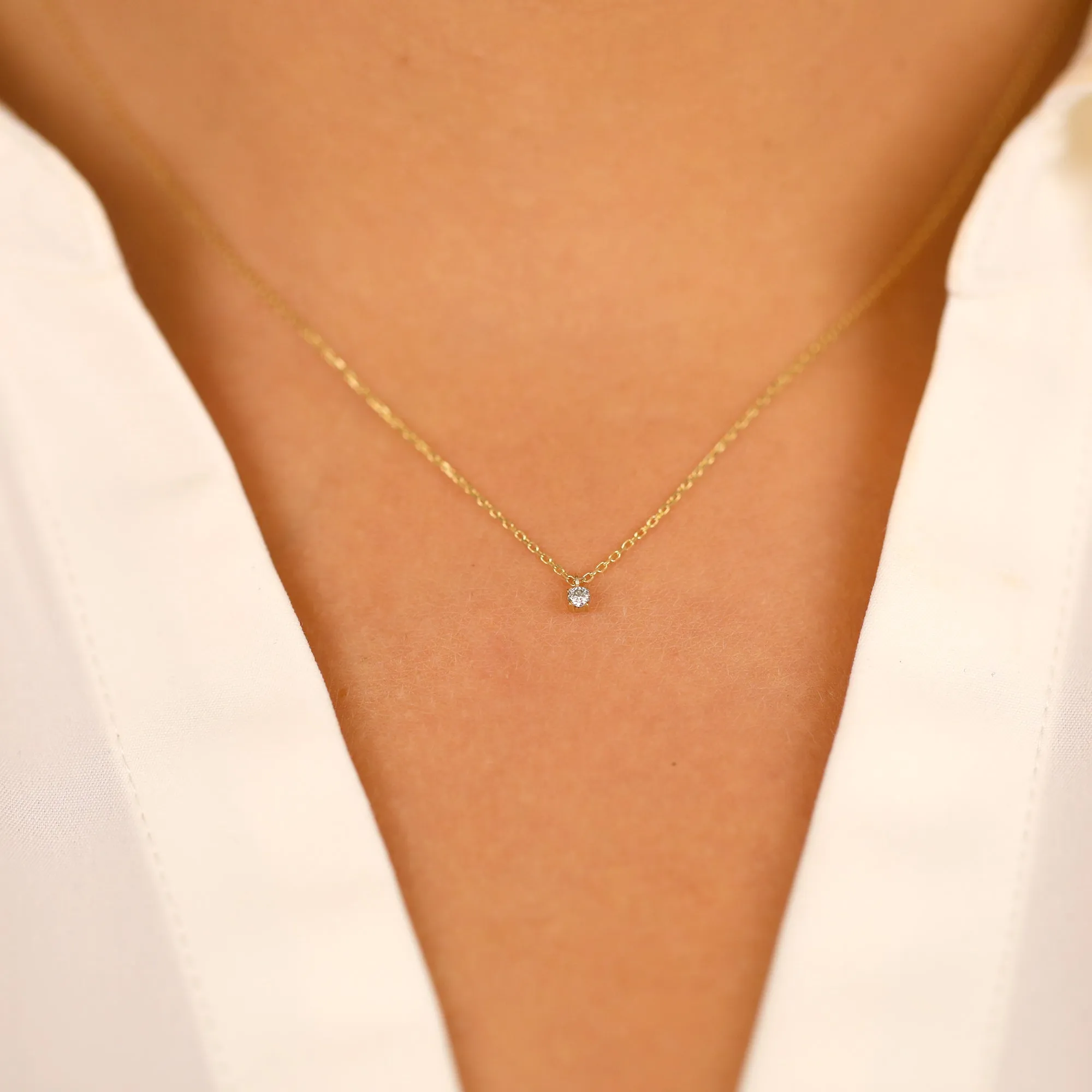 Solitaire Diamond Necklace, Kimberly SARAHELISE