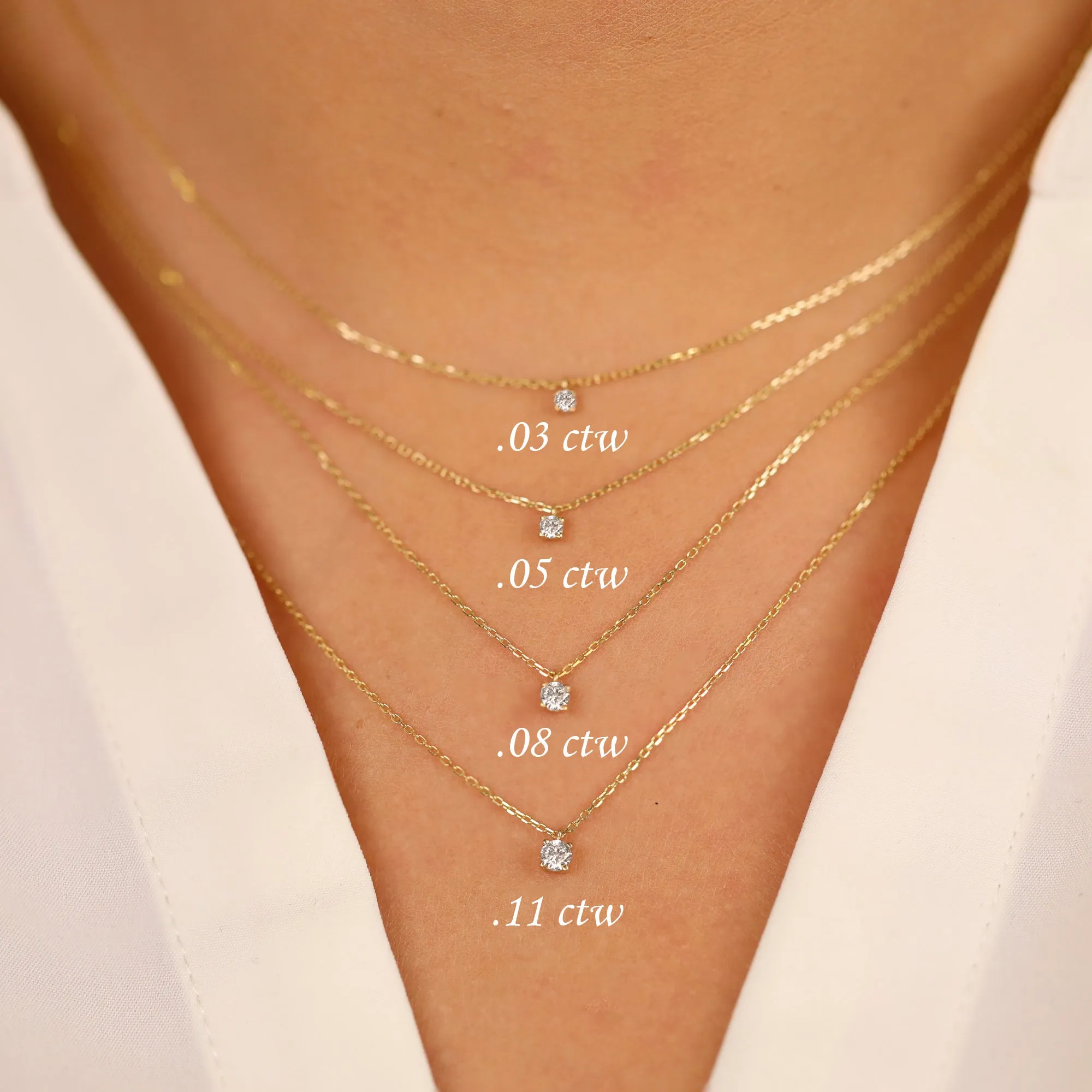 Solitaire Diamond Necklace, Kimberly SARAHELISE