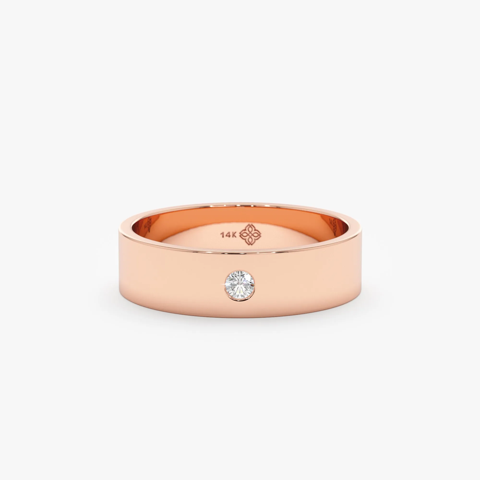 Solitaire Diamond Wedding Band, Violet SARAHELISE