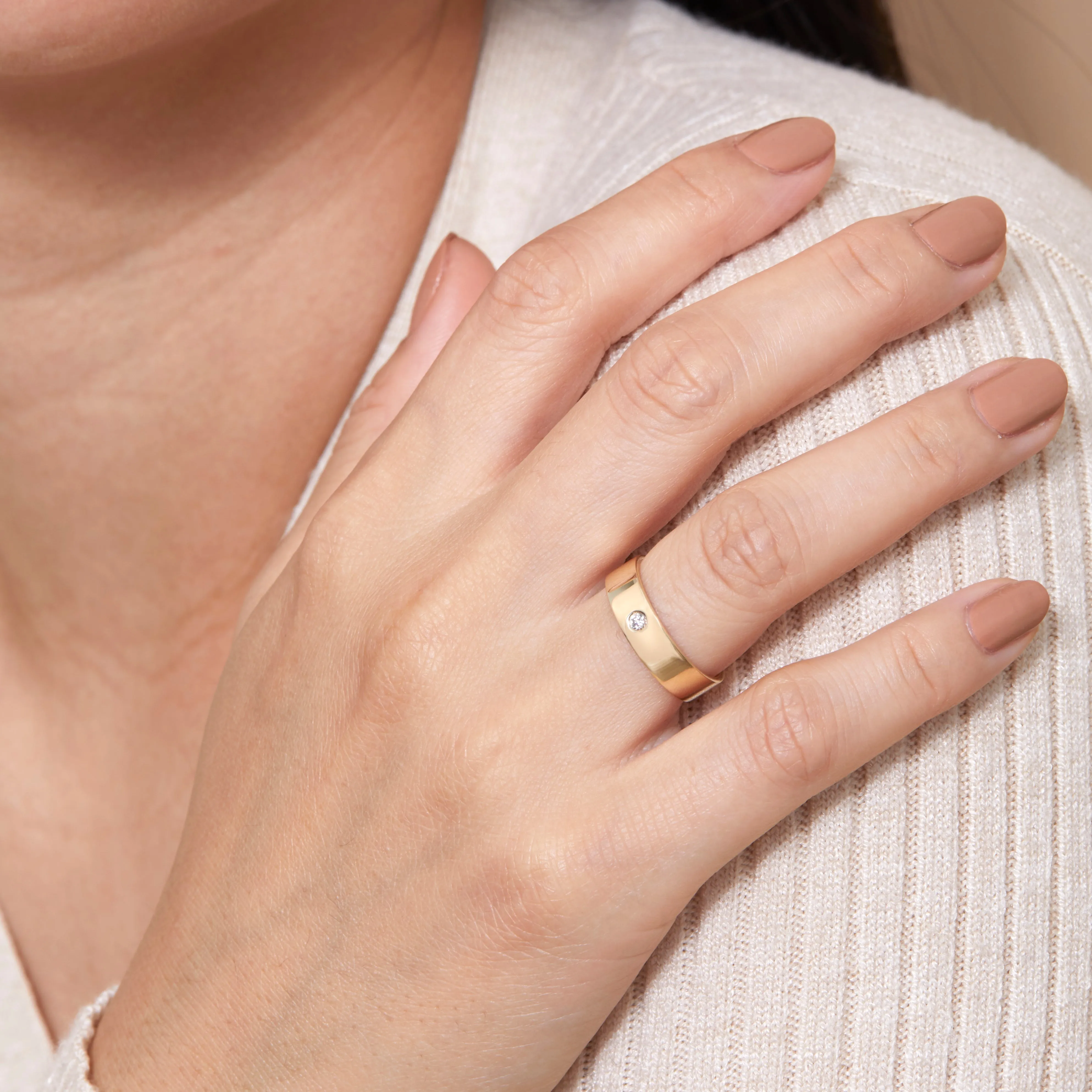 Solitaire Diamond Wedding Band, Violet SARAHELISE