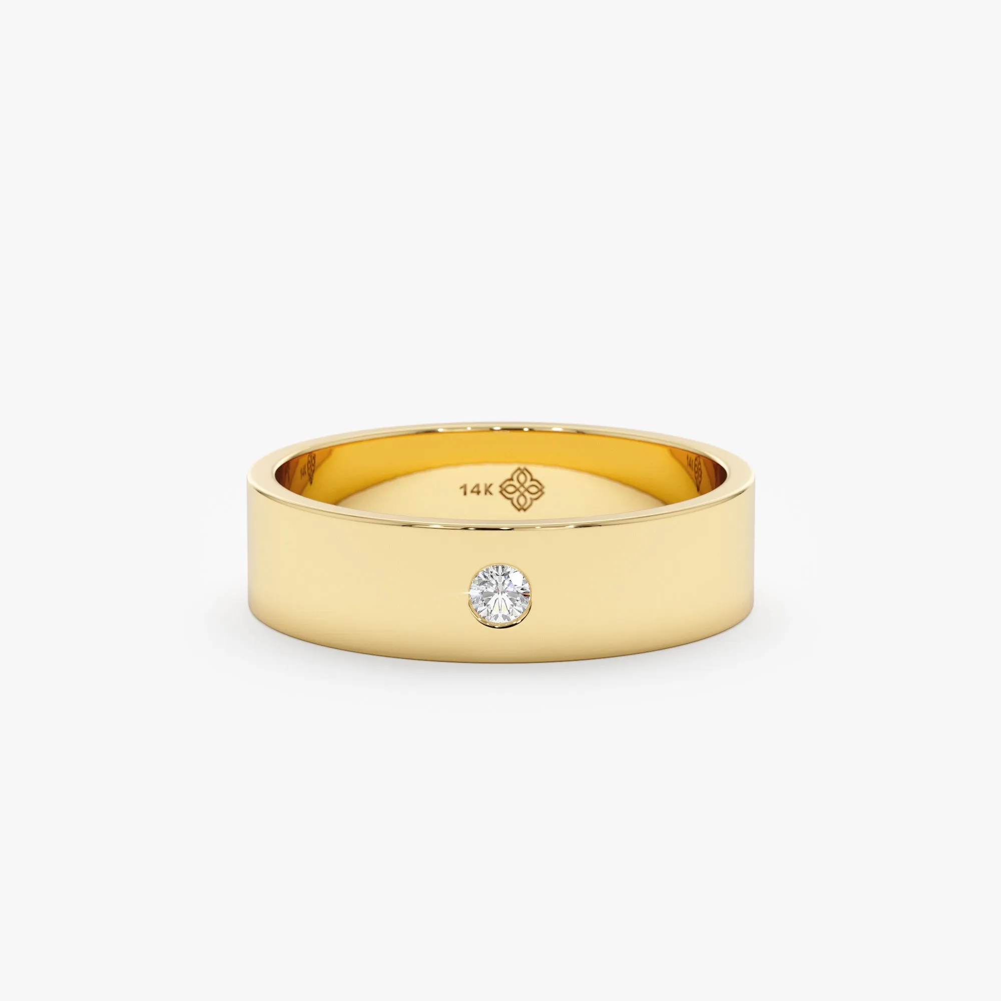 Solitaire Diamond Wedding Band, Violet SARAHELISE