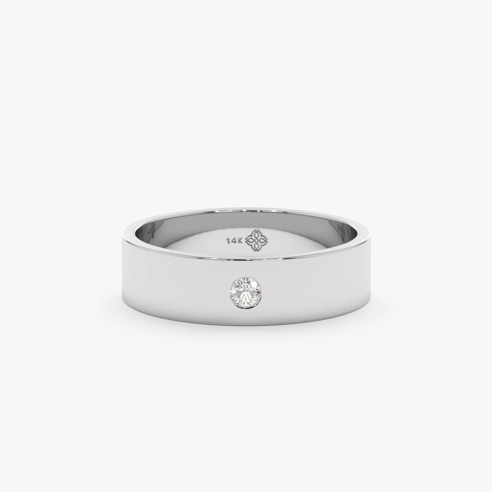 Solitaire Diamond Wedding Band, Violet SARAHELISE